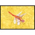 Micasa 24 x 36 in. Dragonfly On Yellow Indoor Or Outdoor Doormat MI55637